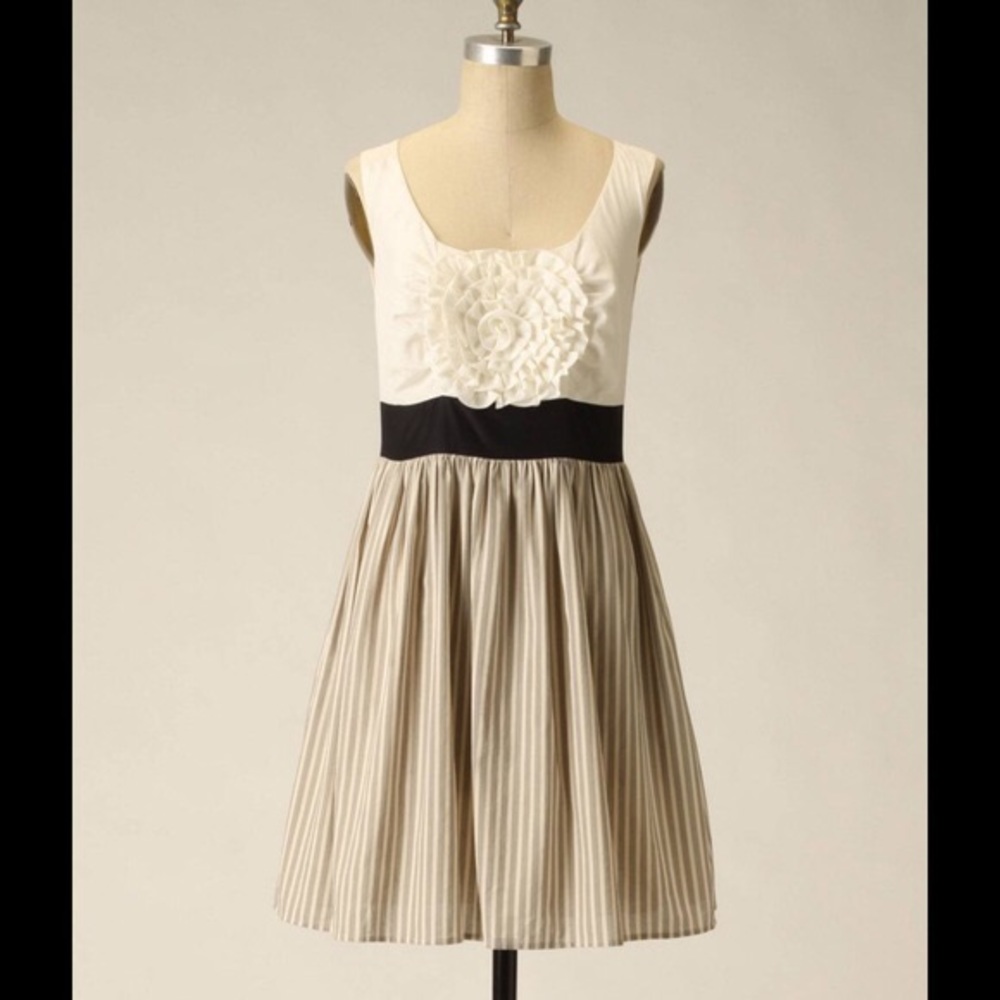 RARE Anthropologie Burlapp Flower Dress $200 M 4 6